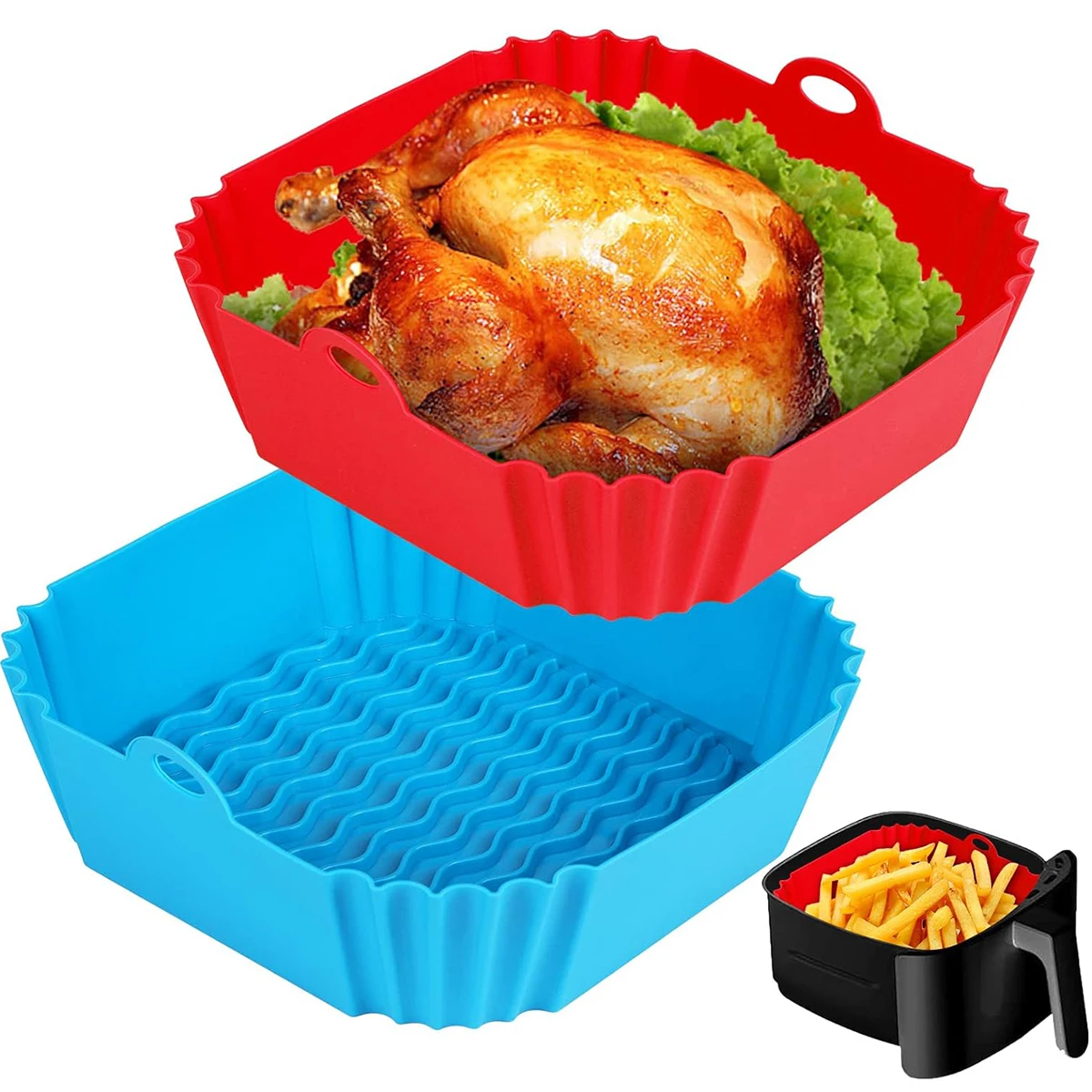 Air Fryer Silicone Pot Liner - Hava Fritözü Silikon Kaplamaları, Hava Fritözü
